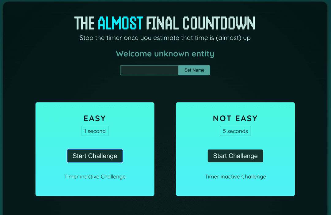 Timer Challenge